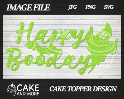 Happy Booday Cake Topper Design