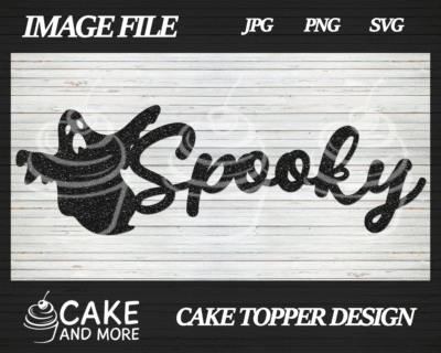 Spooky Cake Topper Design