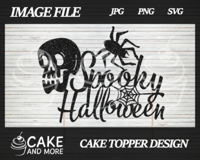 Spooky Halloween Cake Topper Design