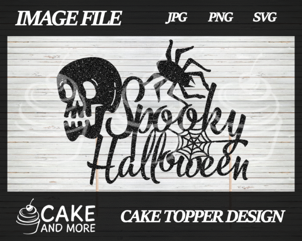 Spooky Halloween Cake Topper Design