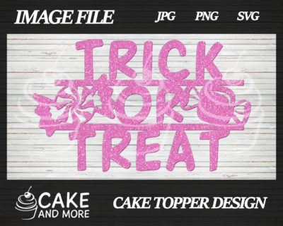 Trick or Treat Cake Topper Design
