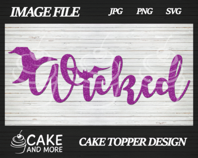 Wicked Cake Topper Design
