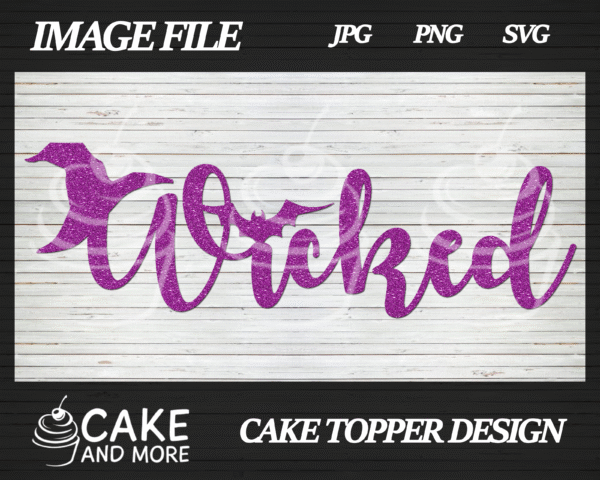 Wicked Cake Topper Design